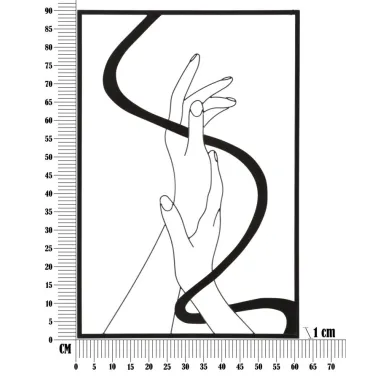 PANEL ŻELAZNY HANDS 60X1X90 cm